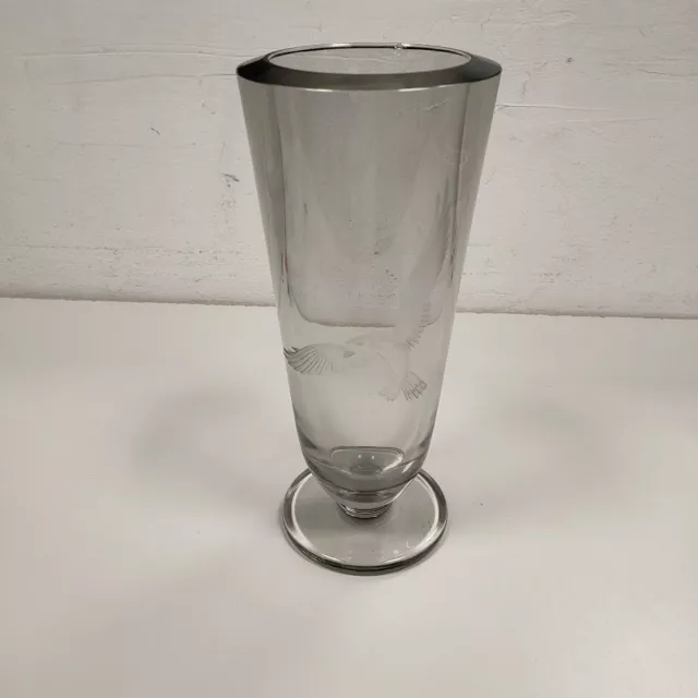 Vaso di Vetro Sommerso Stile "Art Deco" Anni '70