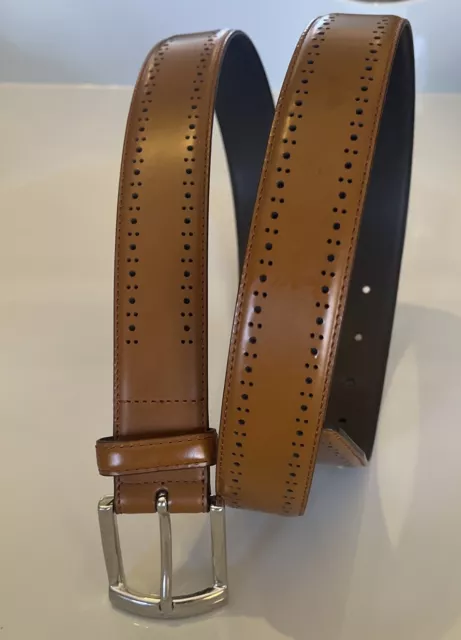 Jos. A. Bank Men’s Belt Italian Genuine Leather  Brown  Size 40 Dress Signature