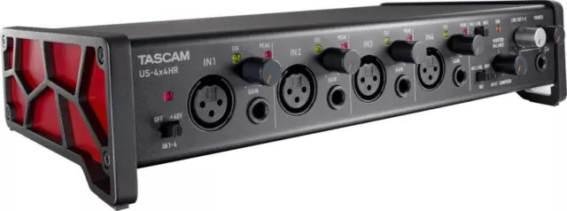 Audio/MIDI-Interface Tascam US-4x4HR 4 Mikrofon 4IN 4OUT Schwarz Elektronik GUT