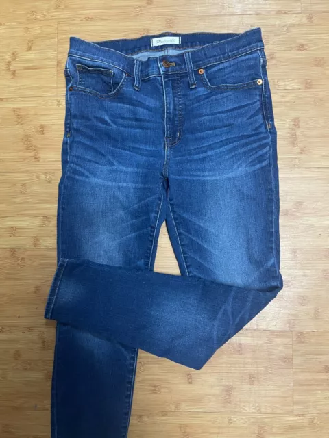 Madewell 9" High Rise Skinny Womens Stretch Blue Jeans Size 28