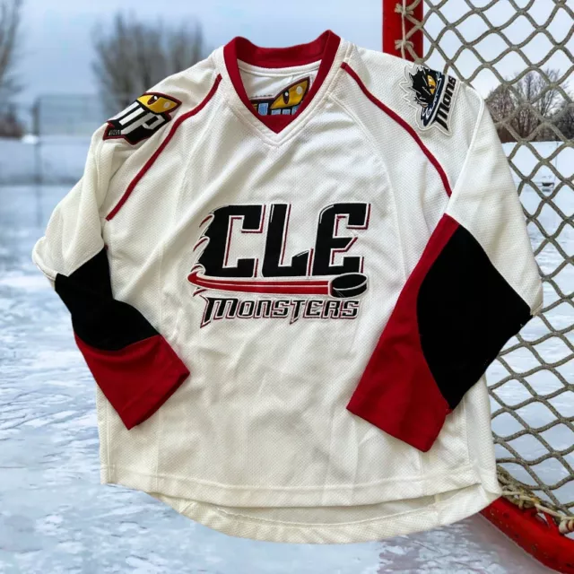 Nice CCM AHL Lake Erie Monsters Sewn Jersey - Black - Size Youth Large/XL