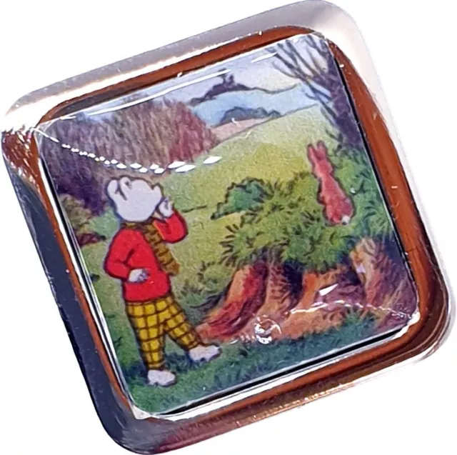 Unique RUPERT THE BEAR PIN BADGE brooch VINTAGE comic CLASSIC childrens STORIES