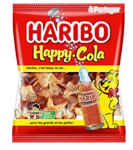 Haribo Bonbons Happy Cola Confiserie gélifiée fantaisie le paquet de 300 g