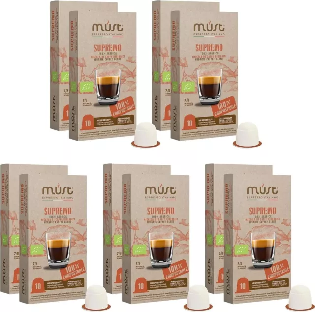 MUST Coffee 10 Capsules Supremo Organic Blend Single Origin 10 packs Free Shipp