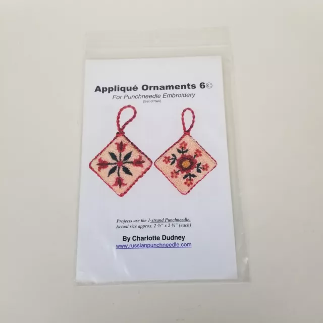 Adornos de tela bordado de 6 agujas de aplique Charlotte Dudney