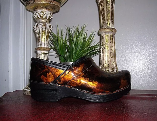 DANSKO BROWN PRINT Leather Professional Clogs Comfort Shoes Eu 36 $79. ...