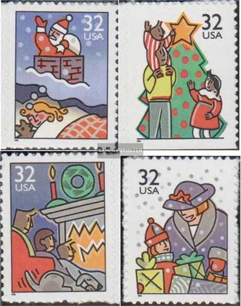 EEUU 2789-2792 (completa edición) nuevo con goma original 1996 Navidad