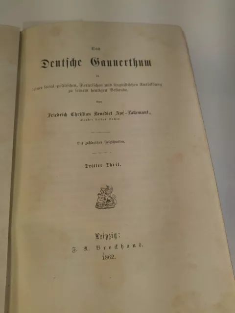 Das Deutsche Gaunerthum  -   in seiner social-politischen, literarischen und lin 2