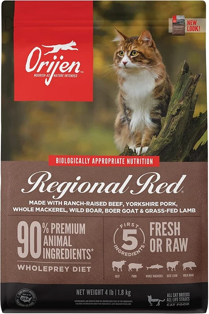 ORIJEN Cat Food Premium High Protein, Fresh & Raw Animal Original and  regional