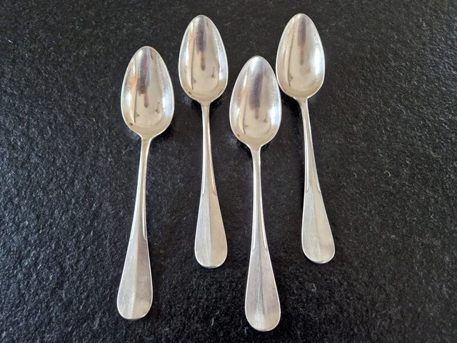 Christofle Série 4 cuillères de table en métal argenté modèle Fidélio Baguette
