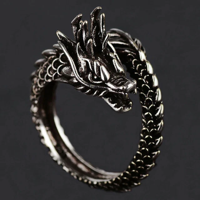 Bague Griffes Dragon Réglable - Anneau Punk Gothique Vintage Pour Homme Et Femme - Neuf Sans Emballage
