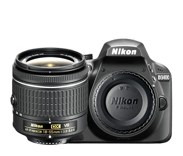 Near-Mint Nikon D3400 w/Nikkor 18-55 DX VR Lens Works Great