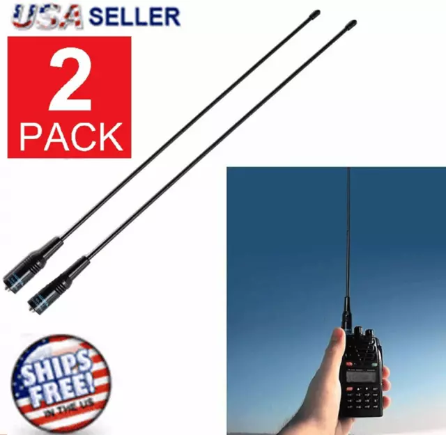 2Pcs Baofeng Uv-5R Uv-82 F8Hp Band Antenna 144/430Mhz Dual  Na-771 Sma Female Us