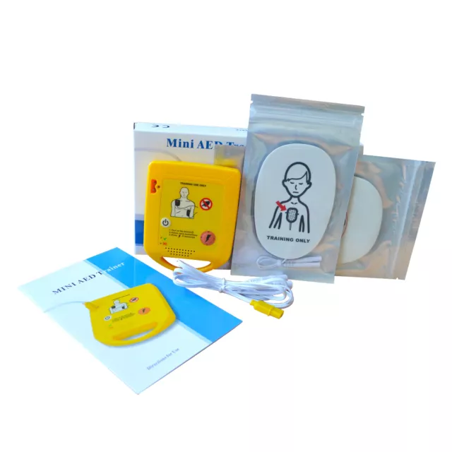 Mini AED Trainer XFT-D0009 First Aid Train Device Training Machine Pads English