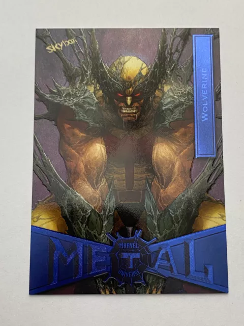 2021 Marvel Metal Universe Spider-Man Light FX Neon Blue #100 Wolverine