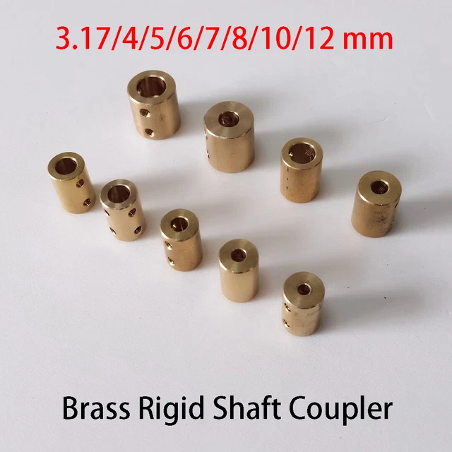 Accoppiatore albero rigido ottone connettore motore manicotto adattatore giunto 3 mm~12 mm