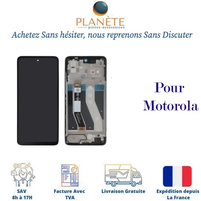 Écran LCD + Vitre Tactile Pour Motorola Moto G62 5G - Noir - Sans Châssis