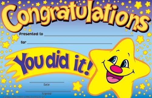 Congratulations You Did It, Set of 36 Recognition Awards
