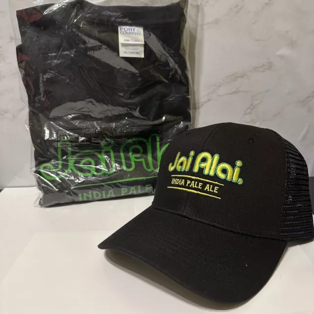 Cigar City Brewing Jai Alai 2XL Black Shirt and Hat Snapback NEW Sealed