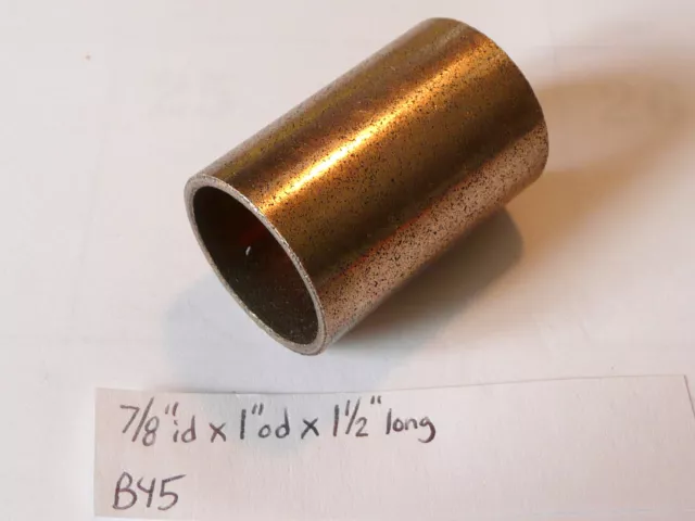Oilite Bushing Bronze 7/8 id x 1 od x 1 1/2 long Bearing New bearing sleeve B45