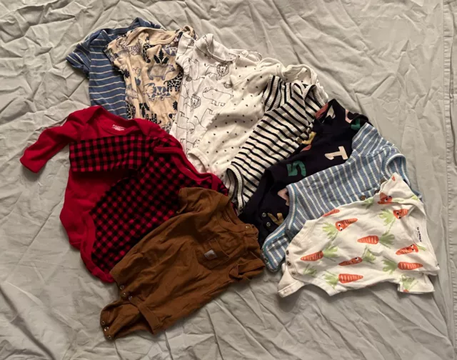 Large lot/bundle of baby boy clothes 3-6 months - old navy/carters/carhartt