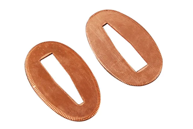 High Grade Brass Red Copper Seppa Spacer  For Japanese Sword  2 Pieces