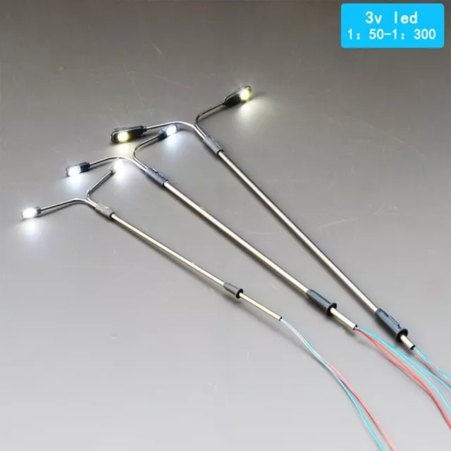 10pcs/set OO / HO Gauge Led Street Lights Model Train Lamps Railway Lamp Posts