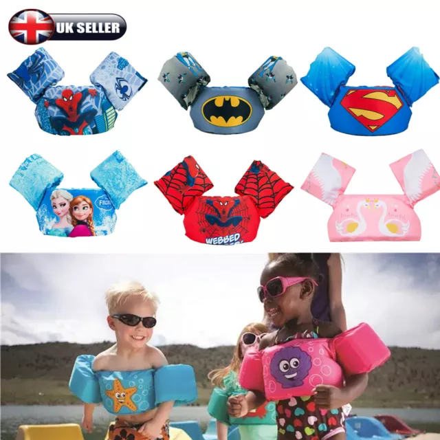 UK Kids Life Jacket Float Baby Vest Arm Bands Buoyancy Aid Toddler For Swimming