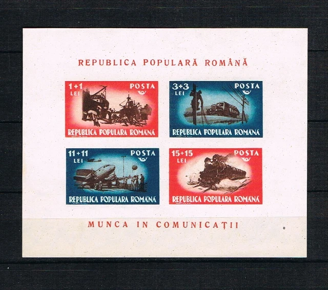 Rumanien 1948 Block 38 (o.Gummi ausgegeben) Verkehr postfrisch
