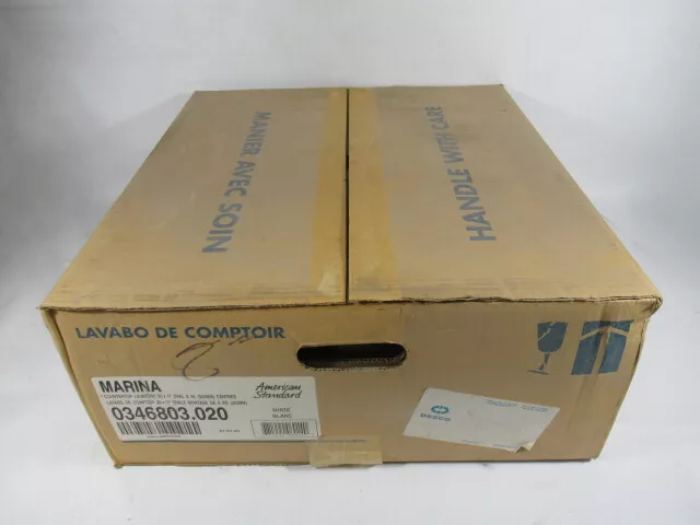 American Standard 0346803.020 White Counter Top Lavatory 20"x17" Oval ! NEW !