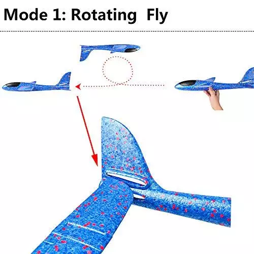 2 piezas Avión de espuma de poliestireno,juguete de avión para niños Planeador d 2