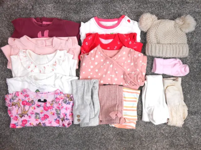 Baby Girl Clothes Bundle High Street Brands 0-3 Months 14 Items