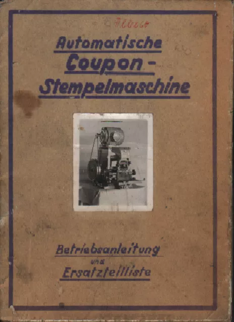 FRANKFURT/M, Katalog, ALBEKO Schuh-Maschinen GmbH Näh-Maschinen Coupon Stempelma