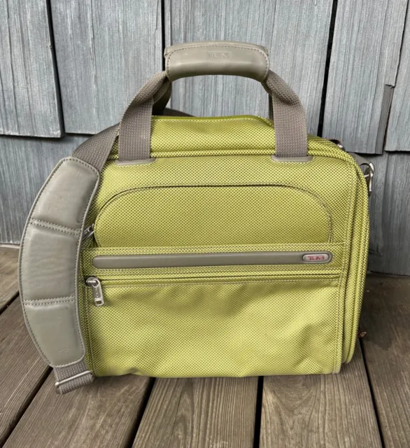 Tumi Green Ballistic Nylon Tote Duffle Carry On Weekender Bag
