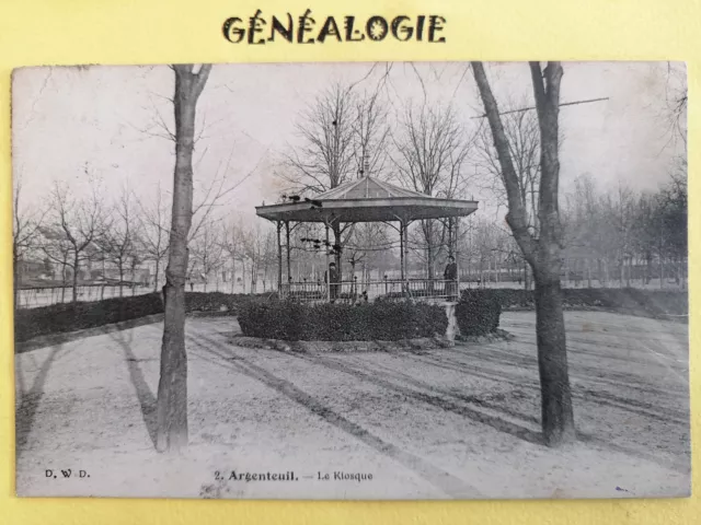 Old 95 postcard - SILVEREUIL circa 1900 Le KIOSQUE à MUSIC