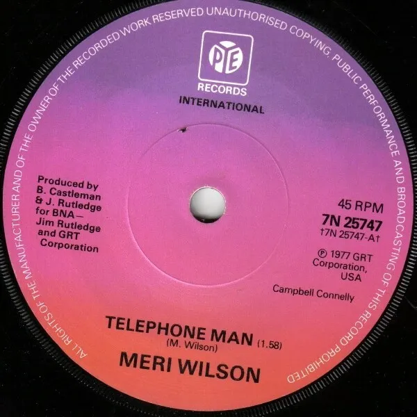 Meri Wilson - Telephone Man (7", Single, Sol)