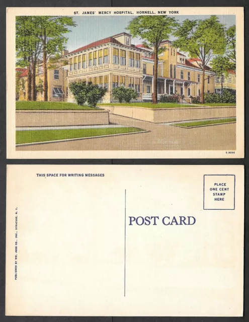 Old Postcard - Hornell, New York - James Mercy Hospital