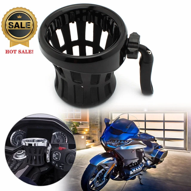 Motorcycle Handlebar Cup Holder Drink W/ Mesh Basket Mount Fit For Harley