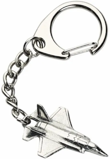 F35 Fighter Jet Plane Keyring Beautiful Pewter 3D Keychain Made In UK