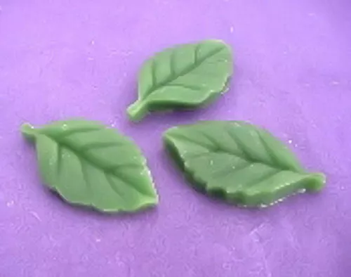 Wax Green Leaves, Set of 10, Props, Gel Embeds, Decoration