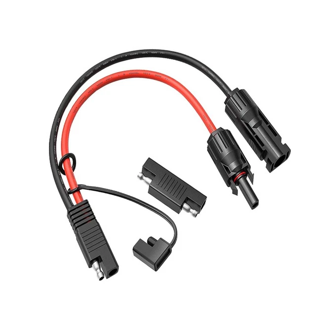 Cavo Prolunga Solare Filo 10AWG 0.5m Nero Rosso Colore con Una Impermeabile Cap