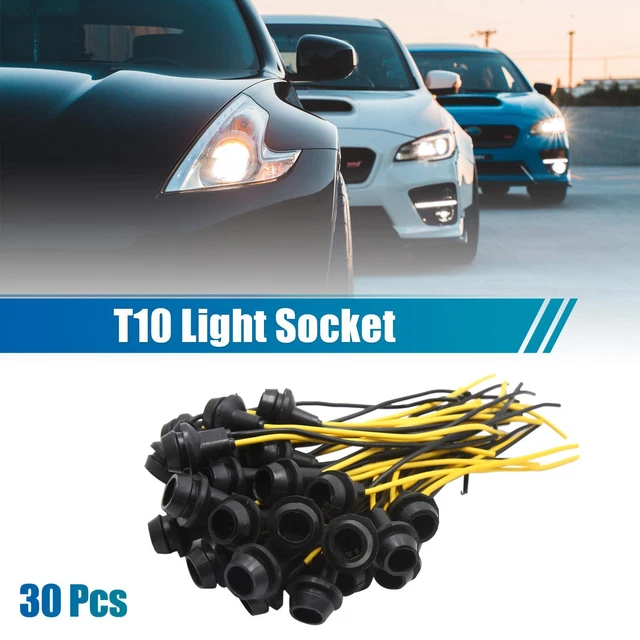 30pcs T10 W5W LED Lamp Car Wedge Light Bulb Socket Holder Extension Connector