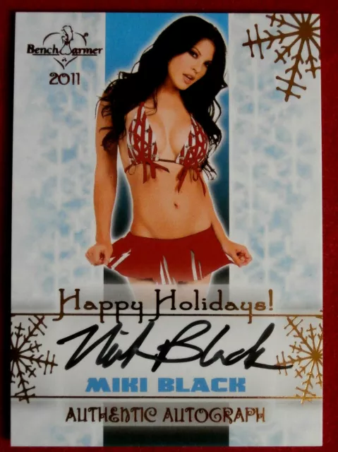 BENCHWARMERS - HAPPY HOLIDAYS - MIKI BLACK - Personally Signed Autograph Card