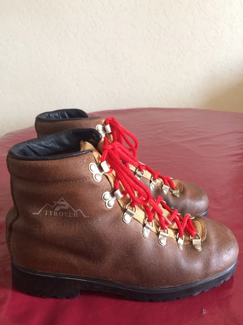 WW2 PAIRE De Brodequins De Marche Tissu Cuir Suede ? All? Old Military