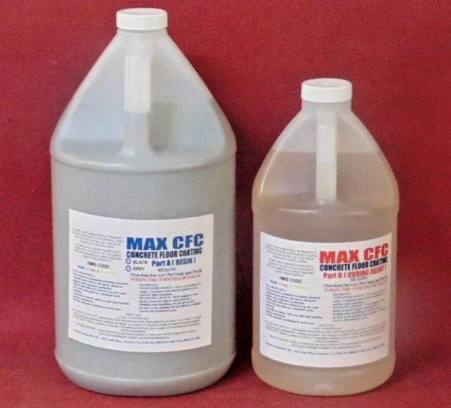 EPOXY RESIN GREY COATING FOR CONCRETE GARAGE FLOORS SHOWROOMS STAIN PROOF 1.5gal