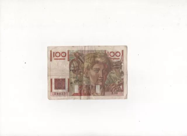 Billet Français de 100 francs Jeune Paysan