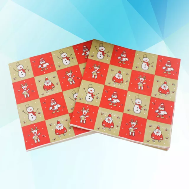 20 un. Servilletas de Navidad papel rojo motivo de ciervo para cocina y restaurante