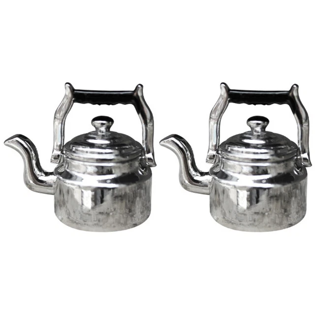 2 Pcs Pretend Play Props Kids Toy Dollhouse Decorations Child Teapot Set