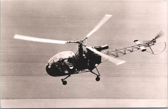 Alouette II Helicopter Vintage RPPC 09.56