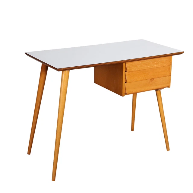 Scrittoio Vintage Italia Anni 50 Legno di Faggio ricoperto Formica Arredo